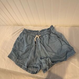 Light Blue Ruffled Top